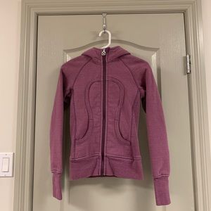Lululemon Scuba Hoodie Purple Grey Stripe
